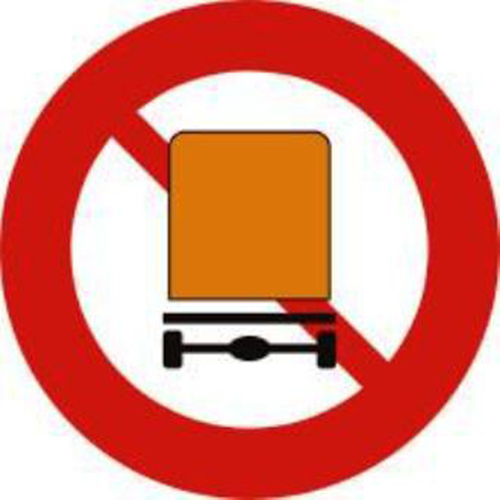 Biển báo cấm xe chở hàng nguy hiểm